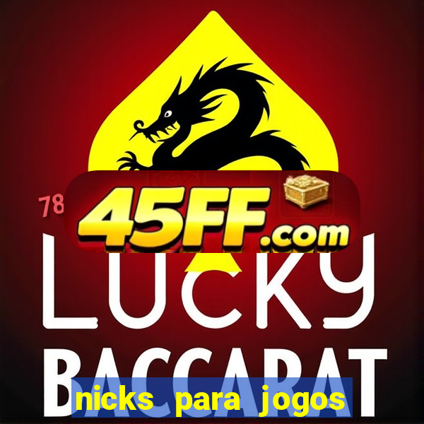 nicks para jogos de tiro